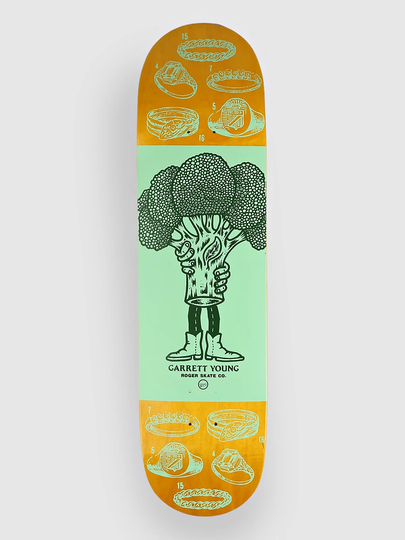 Roger Green/Gold Garret Young 8.25"X31.89" Skeittilaudan dekki kuviotu