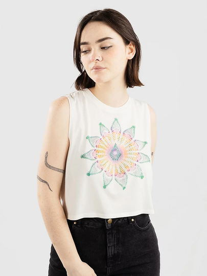 Volcom Star Shields Crop Tank Top valkoinen
