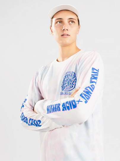 Killer Acid X Santa Cruz 3D Dot Long Sleeve T-Shirt tiedye