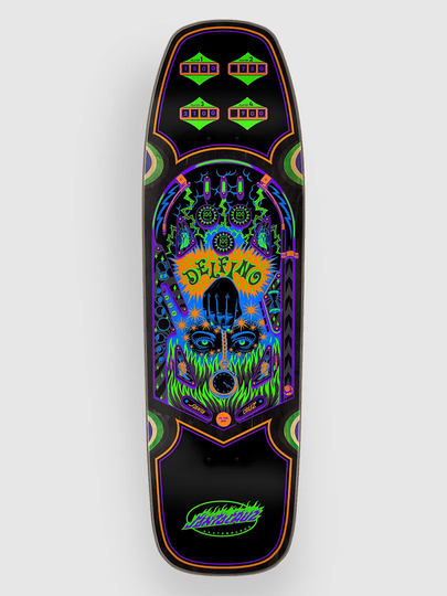 Santa Cruz Delfino Pinball Shaped 9.13" Skeittilaudan dekki kuviotu