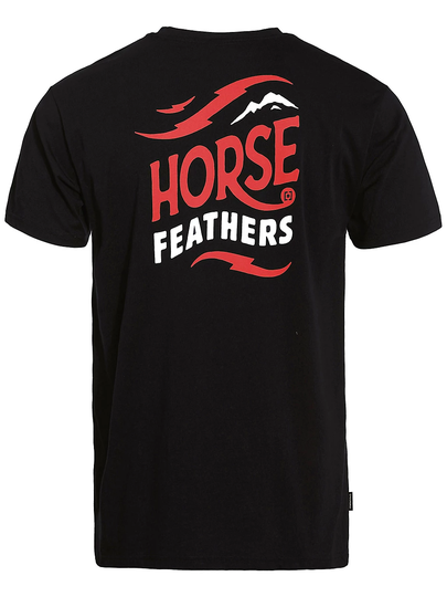 Horsefeathers Crest T-Shirt musta
