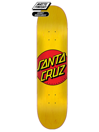 Santa Cruz Classic Dot 7.75" Skateboard Deck keltainen
