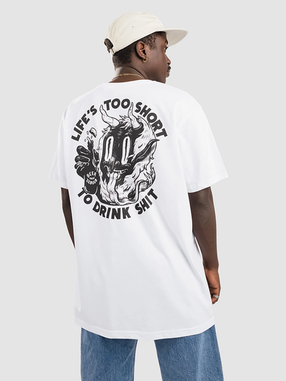 The Dudes Too Short Drinks T-Shirt valkoinen