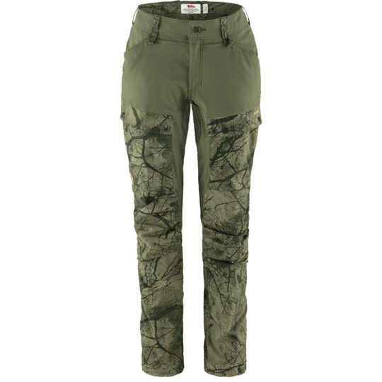 Fjällräven Keb Trousers Curved W Reg - Green Camo-laurel Green - Naiset - 34
