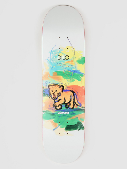 Almost Mean Pets Paintings Imp. Light Dilo 8.5"5" Skateboard Deck valkoinen