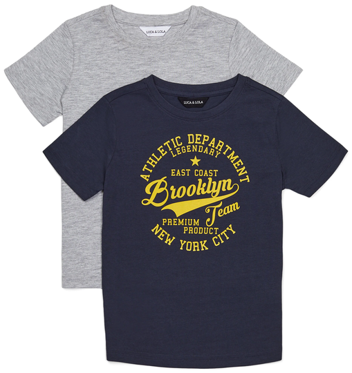 Luca & Lola Paulo T-paidat, Navy/Grey Melange 134-140