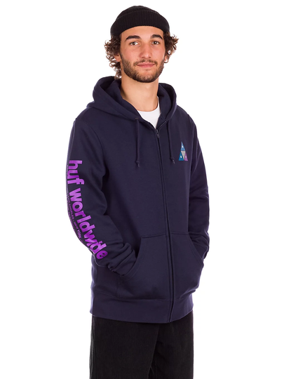 HUF Prism TT Zip Hoodie sininen