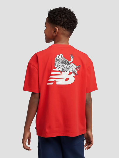 New Balance Sneaker Guy Back Graphic Kids T-Paita punainen