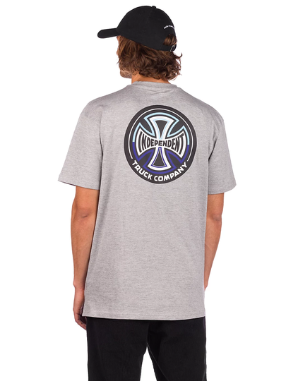Independent Split Cross T-Shirt harmaa