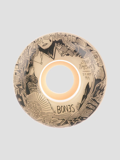 Bones Wheels STF Timpson Memorial 99A V4 Wide 53mm Wheels valkoinen