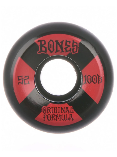 Bones Wheels 100's OG #4 V5 Sidecut 100A 52mm Wheels musta