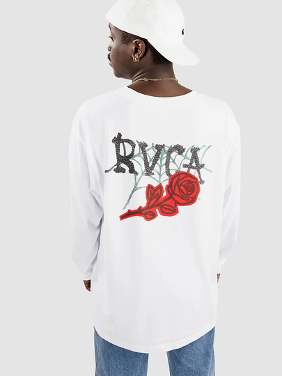 RVCA Oblow Patches Long Sleeve T-Shirt valkoinen