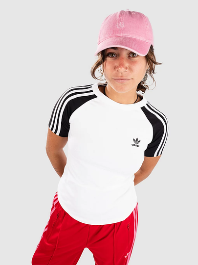 adidas Originals 3S Slim T-Paita valkoinen