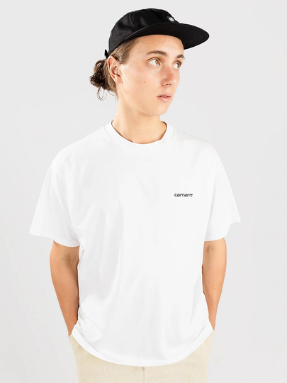Carhartt WIP Script Embroidery T-paita valkoinen