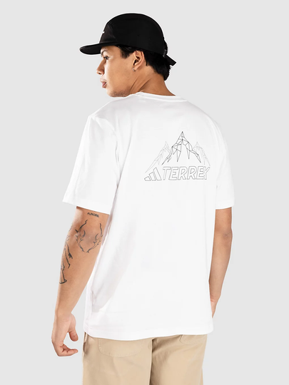 adidas Terrex Mountain T-paita valkoinen