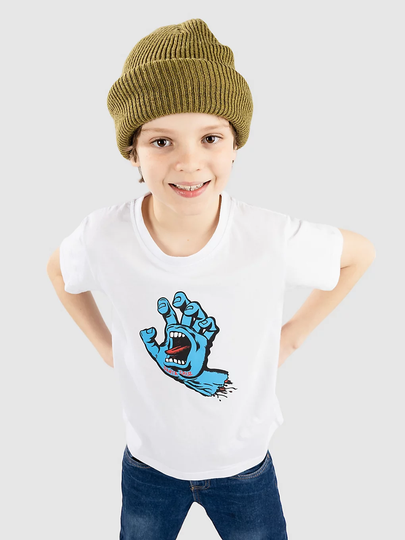 Santa Cruz Screaming Hand Kids T-Paita valkoinen