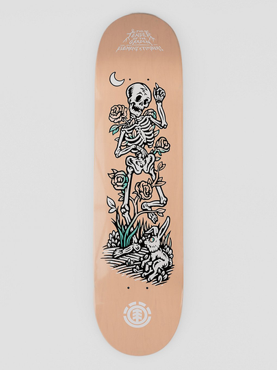 Element Timber Garden Skeleton 8.0" Skateboard Deck ruskea