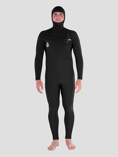Volcom 4/3mm Hooded Chestzip Full Märkäpuku musta