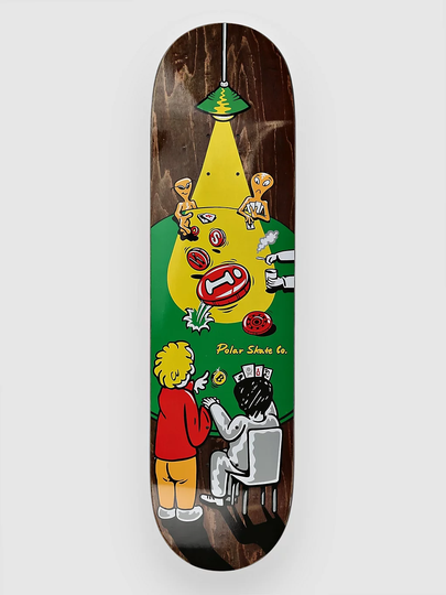 Polar Skate Oski Poker Face (Short) 8.125" Skeittilaudan dekki ruskea