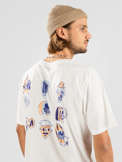 RVCA Dmote Guy T-Shirt valkoinen