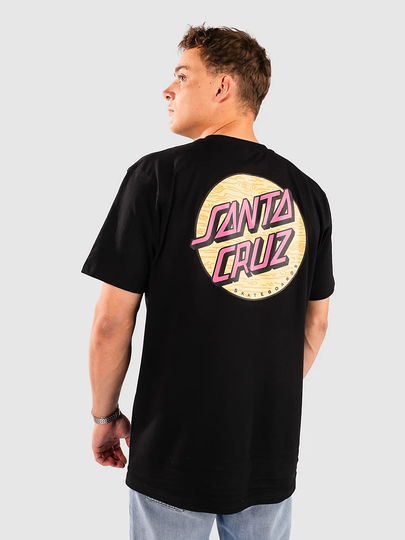 Santa Cruz Wagon Dot Chest T-paita musta
