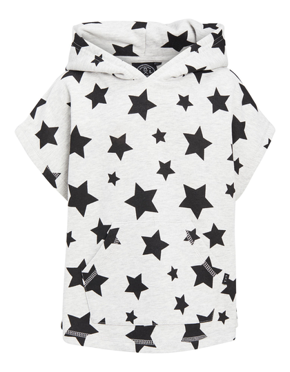 Luca & Lola Rocolo Hupullinen T-Paita, Grey Melange/Stars, 86‒92
