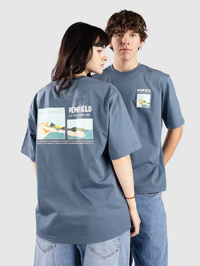 Penfield Block Landscape Graphic T-paita sininen