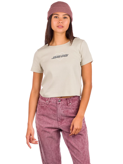 Santa Cruz Heart Strip T-Shirt ruskea