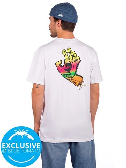 Santa Cruz BT Multi Fade Screaming Hand T-Shirt valkoinen