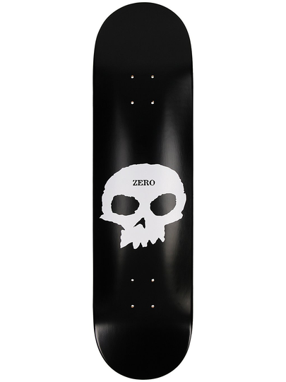 Zero Single Skull 8.0" Skateboard Deck musta