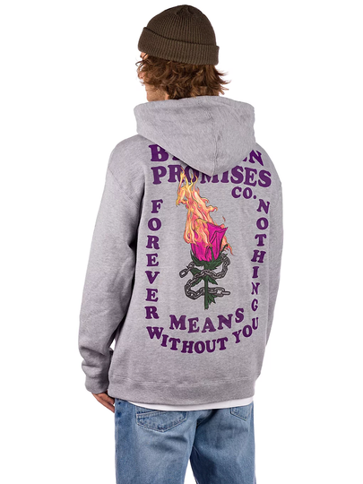 Broken Promises Without you Hoodie harmaa