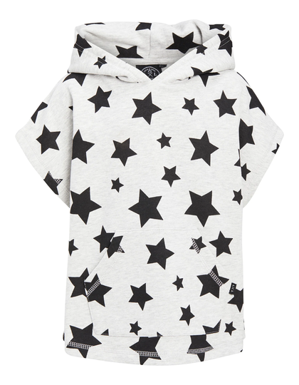 Luca & Lola Rocolo Hupullinen T-Paita, Grey Melange/Stars, 98‒104