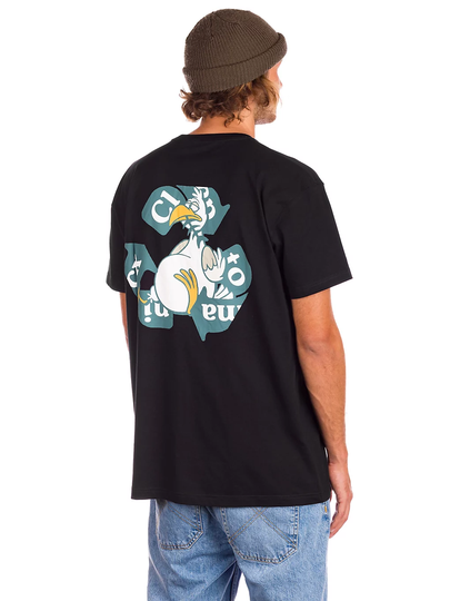 Cleptomanicx Recycle T-Shirt musta