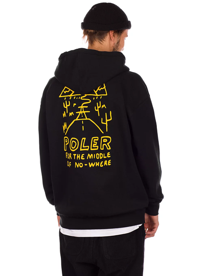 Poler Nowhere Hoodie musta