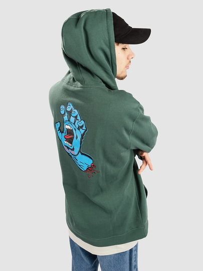 Santa Cruz Screaming Hand Chest Hoodie vihreä