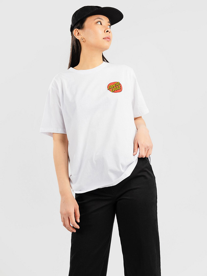 Santa Cruz Classic Dot Chest T-Shirt valkoinen