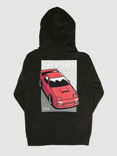 Key Street Old Skool Zip Hoodie musta