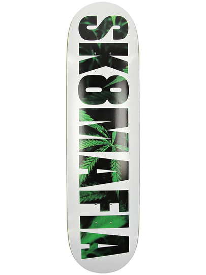 SK8 Mafia Leaves 8.0" Skateboard Deck valkoinen