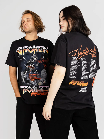 Broken Promises X Hotwheels Tour T-Shirt musta