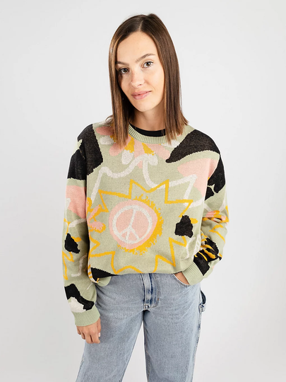 Santa Cruz Breakers Scribble Knit Crew Pullover kuviotu