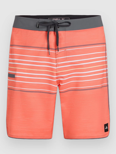 O'Neill Hyperfreak Heat Stripe Scallop 18" Surffishortsit oranssi