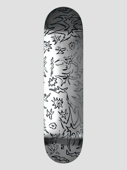 Poetic Collective Silver Tribal 8.125" Skeittilaudan dekki harmaa
