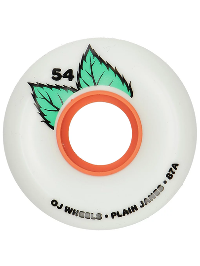 OJ Wheels Plain Jane Keyframe 87A 54mm Wheels valkoinen