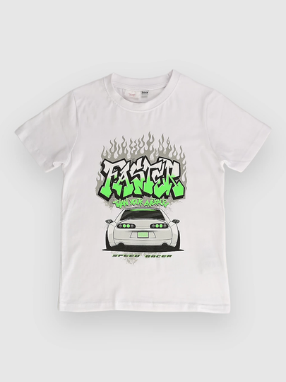 Mister Tee Faster Than Your Average Kids T-Paita valkoinen