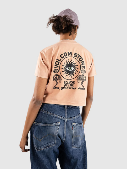Volcom Dial Crop T-Paita ruskea