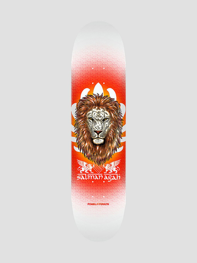 Powell Peralta Salman Agah Lion 4 Popsicle 8.0" Skateboard Deck valkoinen