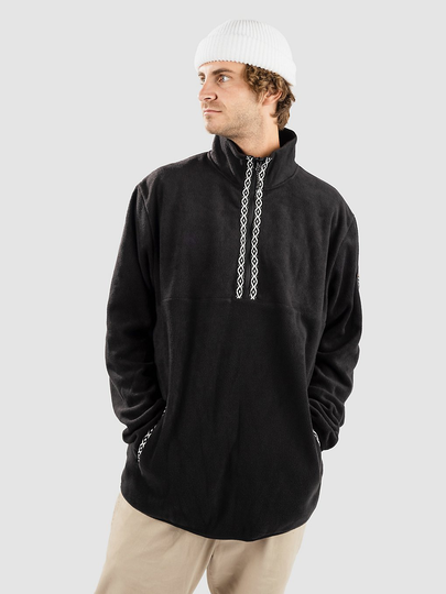 Rip Curl Journey's Crew Polar Fleece Sweater musta