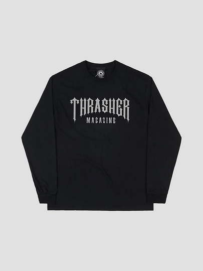 Thrasher Low Low Logo Long Sleeve T-Shirt musta