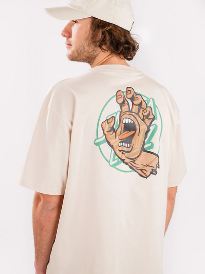 Santa Cruz Opus Hand Overlay T-Shirt valkoinen
