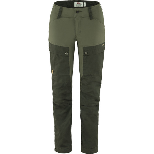 Fjällräven Keb Trousers W Short - Deep Forest-laurel Green - Naiset - 34
